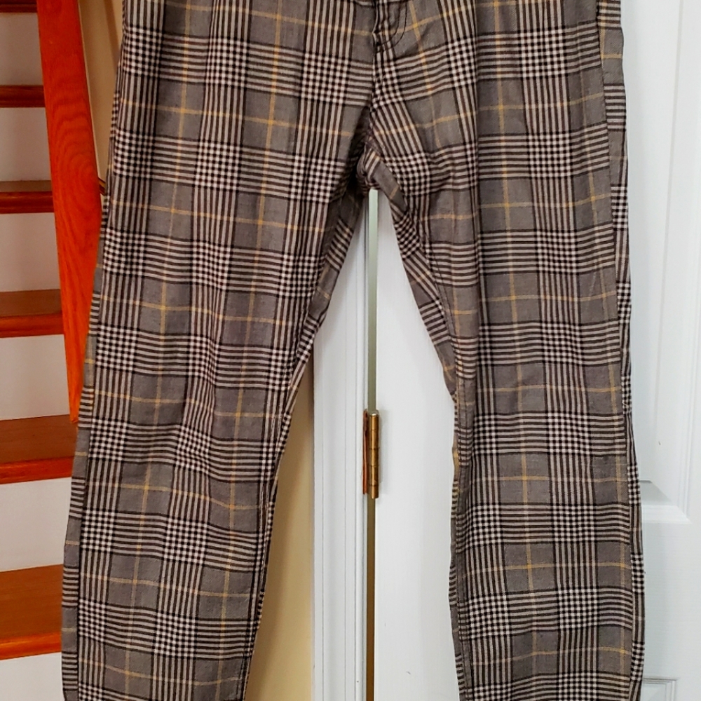 Brown Plaid Trousers